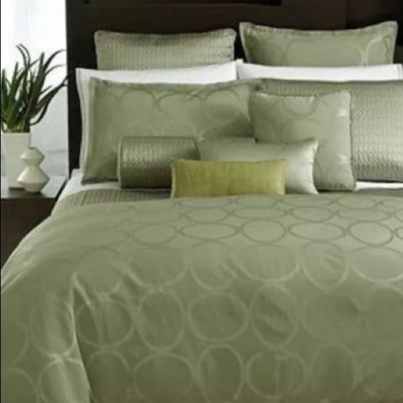 Hotel Collection Sage Green Ovals Duvet Cover - Picture 1 of 4